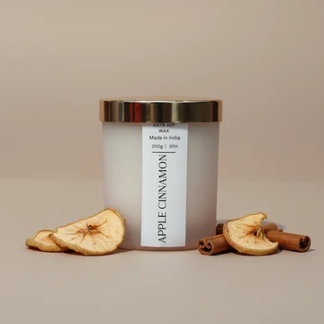 Apple Cinnamon Scented Jar Candle